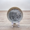 Untersetzer der unbekannten Marke DP Porzella Bavaria -  Städteteller: Lübeck um 1868 - Rathaus  - Made in West Germany - Zustand TOP - 9B1