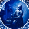 Sammelteller Berlin Design - Mädchen mit Krug nach Johannes Vermeer, blaues Porzellan  - Made in Germany - 9E3 - TOP Zustand