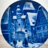 Christmas - 1971:  Rothenburg on Tauber - von Berlin Design - blaues Porzellan - begrenzte Auflage - Made in West Germany (8F1)