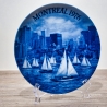 Sammelteller Berlin Design - Deutscher Olympia Teller Montreal 1976 - blaues Porzellan - Made in Germany - 9E1 - TOP Zustand