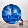 Sammelteller, Städteteller: Schwabach - Berlin Design - blaues Porzellan  - Made in Germany - mit Karton - 8C1 - TOP Zustand