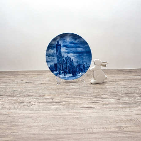Sammelteller Berlin Design - Serie: Alt Bremerhaven - Die Schleuse zum Hafen 1854 - blaues Porzellan  - Made in Germany - 9D1 - TOP Zustand