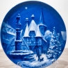 Weihnachtsteller - 1972: Michelstadt - von Berlin Design - blaues Porzellan - begrenzte Auflage - Made in West Germany - TOP Zustand (8C3)