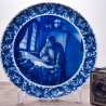 Sammelteller Berlin Design - Geograph nach Johannes Vermeer, blaues Porzellan  - Made in Germany - 9E3 - TOP Zustand