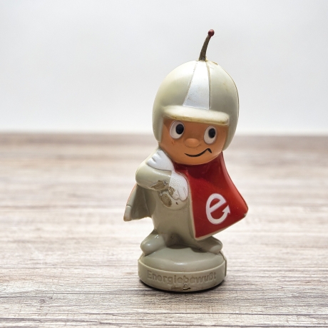 Werbefigur, Spardose der HEW Hamburg - Hamburgische Electricitäts-Werke (Jetzt: Vattenfall) aus den frühen 1970er Jahren, mit Mängeln - 8D3