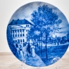 Sammelteller Berlin Design - Serie: Alt Hamburg - Die Esplanade um 1840 - blaues Porzellan  - Made in Germany - 9D1 - TOP Zustand