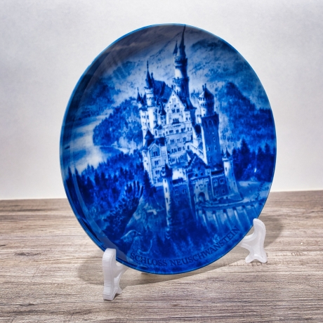 Sammelteller, Städteteller: Schloss Neuschwanstein - Berlin Design - blaues Porzellan  - Made in Germany - mit Karton - 8C1 - TOP Zustand