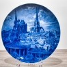 Sammelteller, Städteteller: Aachen - Berlin Design - blaues Porzellan  - Made in Germany - mit Karton - 8D1 - TOP Zustand