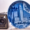 Sammelteller Berlin Design - Olympischen Spiele 1984 in Los Angeles - blaues Porzellan - Made in Germany - 9D1 - TOP Zustand