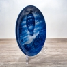 Sammelteller Father's day: 1974 - Aufstieg - Berlin Design - blaues Porzellan - Made in West Germany - 19,5 cm - 9E1 - TOP Zustand