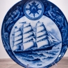 Sammelteller Schiff  Elise ex. Folio 27/1250 - Berlin Design Nautica - blaues Porzellan - begrenzte Auflage - Made in West Germany (9E2) TOP