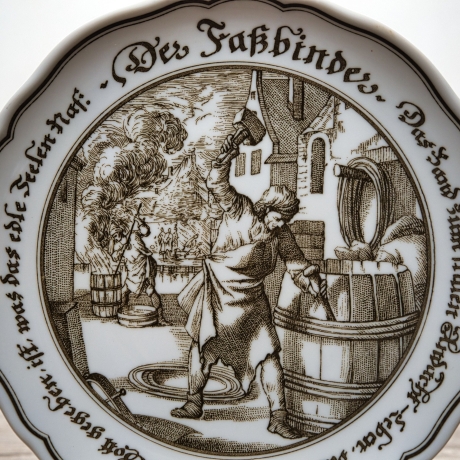 Sammelteller Hutschenreuther - Der Fassbinder - Exklusiv für Pieroth - Made in Germany - 8B2 - TOP Zustand