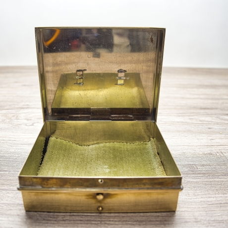Messing Schatulle, Kästchen unbekannter Herkunft, vermutlich 1960er Jahre - 9B1