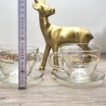 2-teiliges Glas Cappuccino-/ Kaffeetassen-Set - inkl. Glasuntersetzer - mit Bedruckung - 9C3
