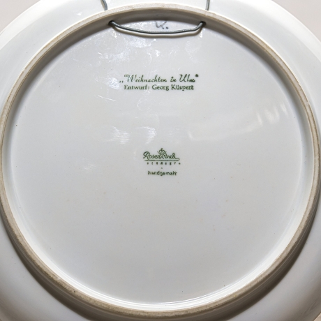 Rosenthal Weihnachts-Sammelteller - Entwurf Georg Küspert - Motiv Weihnachten in Ulm - 1960er Jahre -handbemalt - TOP Zustand - 8E2