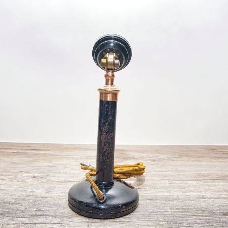 100 Jahre altes Telefonmikrofon als modernes Mikrofon – Retromod made by Neufeldt & Kuhnke, mit Stereo Klinkenstecker – UNIKAT