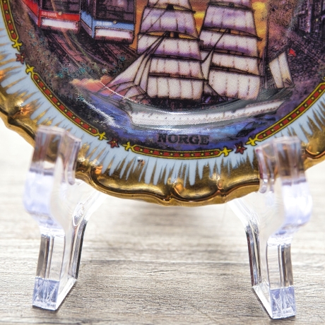 Sammelteller, Städteteller: Bergen - Original Nord Souvenir ©  - 11 cm  - farbenfroher Motivteller - 9B1