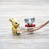 Lautsprecherstecker Paar für Verstärker mit DIN Anschluss (Strichpunkt) für Kabel bis 2,5 Quadratmillimeter, verstellbare Kontakte LSDN-1
