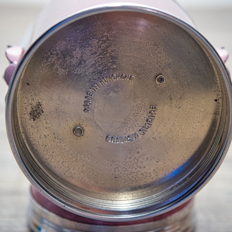 Rosa Handlampe: British Empire -Dualbetrieb- gelbe Signalleuchte und Scheinwerfer -getrennt schaltbar, Akkubetrieb und LED Aufrüstung  - 9E3