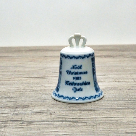 Weihnachtsglocke - Berlin Design - 1983 - blaues Porzellan - Made in Germany - 8D3 - TOP Zustand - limitiert