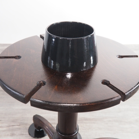 Upcycling Unikat: Weinglas Träger mit Flaschenhalter für den gepflegten Esstisch - gefertigt aus den Resten einer Wohnzimmer Lampe und PLA