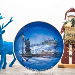 Rosenthal-Weihnachtsteller - 1974 - Entwurf Georg Küspert - Würzburg/Marienburg - Unterglasur- handbemalt - TOP Zustand - 9E3