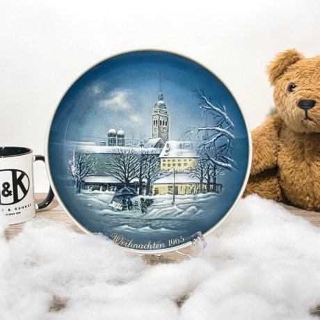 Rosenthal Weihnachts-Sammelteller - Entwurf Georg Küspert - Motiv Vorweihnacht in München - 1965 - handbemalt - TOP Zustand - 8E2