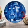Christmas - 1971:  Rothenburg on Tauber - von Berlin Design - blaues Porzellan - begrenzte Auflage - Made in West Germany (8F1)