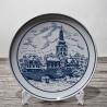 Sammelteller, Städteteller: Bad Kreuznacher Brückenhäuser i. W. - von Hutschenreuther - blaues Porzellan  - Made in Germany - TOP (8F)