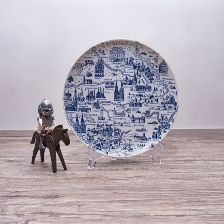 Sammelteller Berlin Design - Landschaftsteller - Westfalenland- blaues Porzellan - Made in West Germany - 9D2 - TOP Zustand