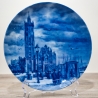 Sammelteller Berlin Design - Serie: Alt Bremerhaven - Die Schleuse zum Hafen 1854 - blaues Porzellan  - Made in Germany - 9D1 - TOP Zustand