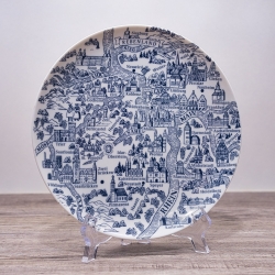 Sammelteller Berlin Design - Landschaftsteller - Rebenland - blaues Porzellan - Made in West Germany - 9D2 - TOP Zustand