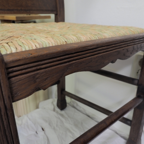Worpsweder Stuhl um 1910, liebevoll restauriert mit neuer Sitzfläche aus Worpsweder Weide, Versand per Kunst-Spedition