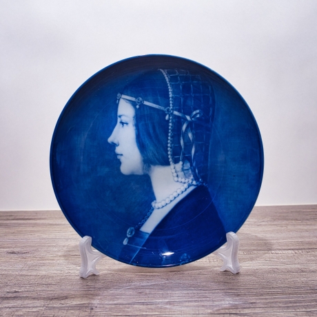 Sammelteller Berlin Design - Serie: Da Vinci - Beatrice d Este - blaues Porzellan - Auflage 5.000 - Made in Germany - 9E1 - TOP Zustand
