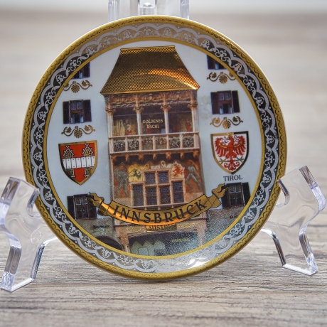 Risch-Lau Untersetzer / Sammelteller - Motiv: Innsbruck Goldenes Dachl - farbenprächtig - schön verziert - 9B1