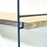String Regal, Nuten Variante (Lübke, Vitsoe), vollständig restauriert, schwarze Leitern, 4 Böden inklusive. HxBxT 108cm x 60cm x 24cm