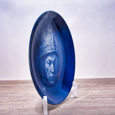 Sammelteller Berlin Design - Serie: Rembrandt - Mann mit Goldhelm  - blaues Porzellan - Auflage 5.000 - Made in Germany - 9E1 - TOP Zustand
