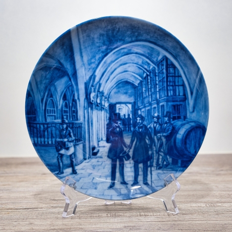Sammelteller Berlin Design - Serie: Alt Bremen - Ratskeller 1860  - blaues Porzellan  - Auflage 3.000 - Made in Germany - 9D1 - TOP Zustand