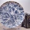 Sammelteller Berlin Design - Landschaftsteller - Niedersachsenland - blaues Porzellan - Made in West Germany - 9D2 - TOP Zustand