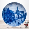 Sammelteller Berlin Design - Serie: Mettmann - Hotel Vogel  - blaues Porzellan  - Made in West Germany - 9D2 - TOP Zustand