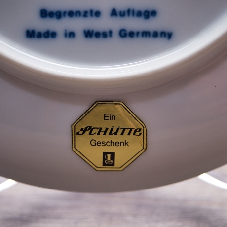 Sammelteller Berlin Design - Serie: Münsterland - Der Prinzipalmarkt zu Münster - blaues Porzellan  - Made in Germany - 9D1 - TOP Zustand