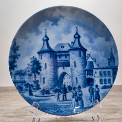 Sammelteller Berlin Design - Städteteller Jülich- Hexenturm - blaues Porzellan - Made in Germany - 9D2 - TOP Zustand