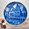 Sammelteller, Städteteller: Bremen - Berlin Design - blaues Porzellan  - Made in Germany - mit Karton - 8C1 - TOP Zustand