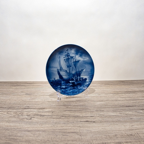 Sammelteller Father's day: 1973 - Columbus - Berlin Design - blaues Porzellan - Made in West Germany - 19,5 cm - 9E1 - TOP Zustand