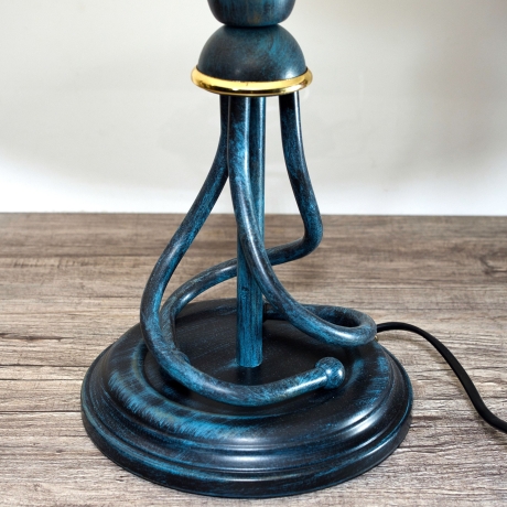 Designer Tischlampen-Paar - von Emme Pi Light 1TL mit Alabaster Glasschirm, neue Kabel, neue Stecker sowie sparsame LED Leuchtmittel