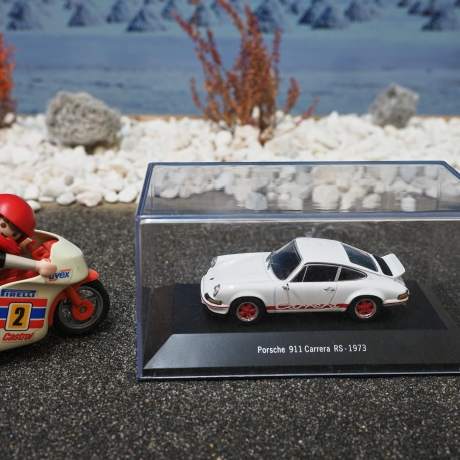 Automodell Porsche 911 Carrera RS 1:50 - 1973, unbekannter Hersteller, Maßstab  1/50 in TOP Zustand mit Acrylglashaube