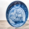 Sammelteller Schiff - Constitution 32/1250 - Berlin Design Nautica - blaues Porzellan - begrenzte Auflage - Made in West Germany (8C2) TOP