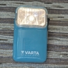 Upcycling, aber Originalzustand : Vintage VARTA Taschenlampe in babyblau, ca. 1960er Jahre (Umrüstung für Akkus)