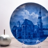 Sammelteller, Städteteller: Dortmund - Berlin Design - blaues Porzellan  - Made in Germany - 9E2 - TOP Zustand