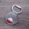 Flaschenöffner Holsten weltbekannt: In jeder Lage, 7 x 4 cm, Metall, mit schöner Alterspatina